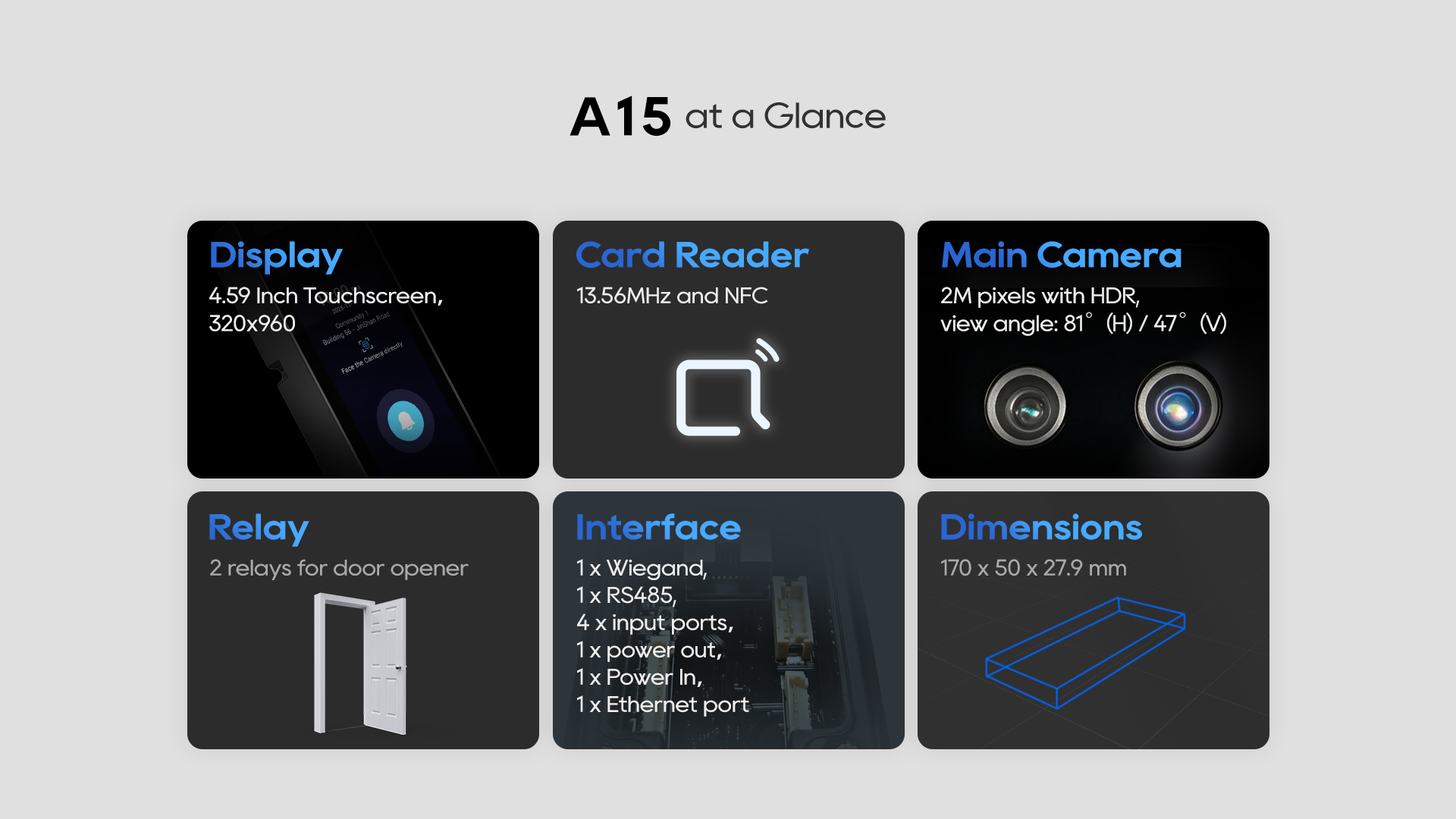Akuvox A15S Facial Recognition Access Unit